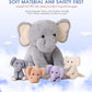 5 Pieces Elephant Stuffed Animals for Girls, 1 Mommy Elephant with 4 Babies Soft Plush Set Toys Gifts for Kids Children 3 4 5 6 7 8 9 Years, Christmas, Birthday, Children's Day