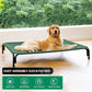 Elevated Dog Bed Raised Outdoor Dog Cot for Extra Large Dogs, Installation Requires No Tools, Frame with Washable Cooling Breathable Mesh Anti-Slip Feet, Indoor Pet Bed, Green, 48.8 Inches