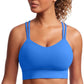 CRZ YOGA Softness Mold Womens Butterluxe Strappy Longline Sports Bra - Double Spaghetti Strap Workout Yoga Crop Top Athletic