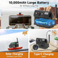 Magnetic Solar Wireless Backup Camera with 5” HD Monitor No Wiring Rechargeable Battery IP68 IR Night Vision Rearview Camera System for Car RV Truck 5th Wheels Skid Steer Horse Trailer Hitch Camera