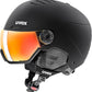 uvex Wanted Visor ski Helmet for Women & Men - Adjustable Helmet with Integrated Visor