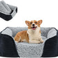 Miguel Washable Dog & Cat Bed with Removable Cushion for Medium & Small Dogs, Easy to Wash Pet Sofa Bed with Side Bolster, Anti-Slip Bottom, Black, 30 Inch