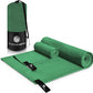 ScorchedEarth Microfiber Travel & Sports Towel Set (Evergreen) - XL Set (39x70.5 & 12x24)