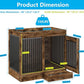 Rustic Brown Heavy Duty Furniture Dog Crate, Wood and Metal Kennel Cage, Pet House End Table with Drawer and Pull-Out Design, Dog Home for Indoor use, Large Size