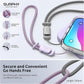 SURPHY 2 Pack Phone Lanyard for Cellphone Case, Phone Wrist Strap for Case, Cellphone Strap with 2-Color Braided, Charm Wrist Lanyard for Women and Men, Lilac & Gray
