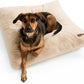 UnHide Floof Pet Pillow - Extra Soft Dog Bed Pillow- Removable Faux Fur Cover - Machine Washable - Helps Ease Pet Anxiety & Provides The Perfect Sleep, 28 x 36 x 5, 10lbs - Beige
