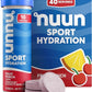 Nuun Sport Electrolyte Tablets with Magnesium, Calcium, Potassium, Chloride & Sodium, Gluten Free & Vegan, Fruit Punch, 4 Pack (40 Servings Total)