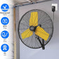 Pro 9500 CFM 24" Outdoor IP44 Waterproof Wall Mount Fan, 3-Speed Oscillating Metal Fans with Enclosure Motor, Heavy Duty Wall Fan for Patio, Warehouse, Garage, and Jobsite