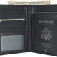 Polare RFID Blocking Napa Leather Passport Holder Travel Wallet For Men and Women (Black)