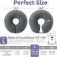 Soft Inflatable Dog Cone Collar Alternative After Surgery - Dog Neck Donut E Collar for Large Medium Small Dogs Cats Post Surgery - Recovery Collar to Stop Licking - Grey, L