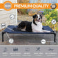 K&H Pet Products Outdoor Elevated Dog Cot, Breathable Cooling Elevated Cot Hammock Pet Bed for Large Dogs, Washable Mesh Cover, Raised Metal Frame, Collapsible, Portable - Large 42 X 30in Blue