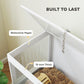 PawHut Hamster Cage with Openable Top & Lock, Transparent Acrylic Panels Small Animal Habitat with Hut, Seesaw, Ladder, for Dwarf Hamster Gerbil, 31.5" x 20" x 23", White