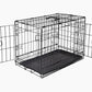 Amazon Basics Durable,Foldable Metal Wire Dog Crate with Tray, Double Door, Divider, 22 x 13 x 16 in, Black