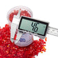 TWINKLING High Luster Fire Glass Gravel Stone Glitter,Broken Glass,Fire Gems Chips,Crushed Glass for Fire Pit Crafts Resin Art Aquarium Garden Decoration,3-6mm,1-Pound Jar (Red)