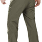 Outdoor Ventures Men's Lite Waterproof Windproof Fleece Lined Warm Hiking Ski Snow Pants Expandable-Waist