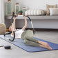GYMAX Ab Cruncher, Abdominal Trainer Sit up Assistant Roller with Padded Headrest, Fitness Exercise Training Machine for Core Muscle, Home Gym Portable Ab Mat Trainer (White)