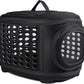 Collapsible Cat Carrier Hard, Travel Pet Carriers Bag for Small Dogs for Car Travel with Ventilation Guinea Pig 2 Small Cats Carrier Cage Dog Crate (Black)