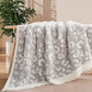 NEXHOME PRO Leopard Soft Blanket Twin Size, Fuzzy Throw Blanket for Couch Bed Sofa Picnic, Knit Blankets for Women Gifts Grey 60 x 80 inches