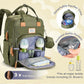 RUVALINO Diaper Bag Backpack - Multifunction Travel Back Pack Maternity Baby Changing Bags, Diaper Changing Totes, Large Capacity, Waterproof and Stylish, Baby Travel Essential, Army Green