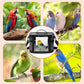 Bird Travel Carrierm, Small Bird Travel Backpack Carrier Cage with Tray and Breathable Clear Window, for Parakeet Cockatiel Budgies, for Camping Hiking (Large-Pink)