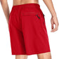 Men's Gym Shorts Sports Quick Dry Workout Running or Casual Training Short with Zipper Pockets