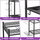 Yoga Mat Storage Rack, Home Gym Storage Rack, VOPEAK Workout Storage for Yoga Mat, Foam Roller, Equipment Gym Storage for Home Exercise and Fitness Gear (Metal)