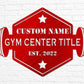 Personalized Gym Sign with Name | Hexagon Gym Garage Decor | Gym Decor for Home Gym | Established Signs for Workout Room | Gift for Athlete