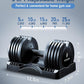 Adjustable Dumbbell – 12.5/25lb Single Unit OR Set of 2 – 5-in-1 Adjustable Weight for Home Gym, Strength Training & Fitness Workouts, White OR Black