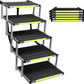 Sturdy 5-Step Aluminum Frame Dog Stair with 1680D PVC Fabric - Non-Slip, Lightweight & Portable - Ideal for Car, SUV, Truck Access - Black (98x67x43cm)