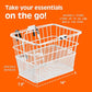Retrospec Apollo Detachable Front Bike Basket Steel Half-Mesh with Integrated Detachable Hooks and Built-In Handle, Easy Assembly and Portability for Bicycles