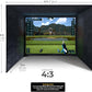 Golf Simulator Enclosure with Impact Display Projection Screen, use with All Golf Launch Simulators and Monitors.