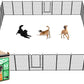 FXW Rollick Unleashed Dog Playpen for Indoor, Yard, RV Camping, 50 inch 32 Panels for Large Dogs, Black│Patented