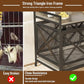 COZPAW Large Dog Crate Furniture, 48 Inch Wooden Dog Kennel for XLarge Dogs, Heavy Duty Dogs Furniture Indoor Wire Dog Cage with Caster Wheels,Decorative Pet House End Table, Textured Gray