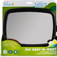 Munchkin Baby Car Mirror for Rear Facing Car Seats, Pivot 360 Baby in-Sight Adjustable Auto Mirror, Black, 2 Pack