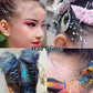 Go Ho Blue Face Body Glitter,Halloween Blue Face Paint Sparkling Mermaid Glitter Gel,Holographic Chunky Sequins Glitters for Eye Lip Hair Nails,Festival Rave Accessories