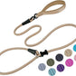 Slip Lead Dog Leash，Strong Nylon Rope Leash and Padded Handle,No Pull Outdoor Walking Training Lead for Small Medium Large Dogs(Light Military Tan, 1/2"×6ft)
