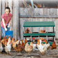 Chicken Nesting Box, 8 Hole 2 Layer Hen Nesting Box with Legs, Roll Away Eggs Laying Boxes,Cleanable Pull Out Hen Roosting Boxes