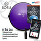 Bosu Balance Ball Exercise Trainer, Home Gym Equipment w/ Guided Workouts & Pump, 26", Blue - Inflatable Fitness Platform for Strength Training, Standing, Balancing, and Core Workout