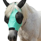 Horse Fly Mask with Ears - Large Eye Space for Full Vision, Breathable Stretch Comfort Fit, UV Protection, Forelock Opening, Easy Pull-On Green Cob