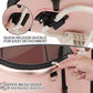 MoNiBloom 3 in 1 Pet Stroller with Adjustable Handle, Jogging Stroller w/Detachable Carrier & Lightweight Aluminum Frame for Dogs Cats, Soft Pink