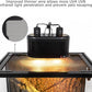 REPTI ZOO Full Glass 15 Gallon Reptile Tank, Medium Reptile Terrarium for Gecko Hermit Crab Hognose Snake etc, Top Screen Ventilation & Feeding