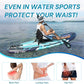 Standard Padded Kayak Canoe Seat Adjustable Backrest with 4 Straps Durable Sit-On-Top Cushion for Kayaking, Rafting & Fishing