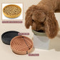 The Slowdown Bowl Silicone Slow Feeder for Dogs & Puppies, Slow Eating, Modern Lick Mat Design, Reduces Gulping, Fits 2 Cups 7.5” Across x 1.5” Tall, Mealtime Challenge, Medium-Tan