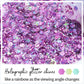 DAGEDA Purple Body Glitter Gel, Holographic Face Glitter Body Gel Rave Party Accessories, Chunky Glitters for Face Hair Nails, Cosmetic Laser Powder Festival Sequins Paint Makeup