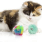SmartyKat (2 Count Fuzzy Friends Plush Catnip Ball Cat Toys - Rainbow/Turquoise, 2 Count