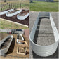 A ANLEOLIFE 12X3X1.5 ft Galvanized Raised Garden Beds Outdoor, Oval Extra Large Metal Planter Box for Planting Vegetables Flowers Herb, Anti-Rust & Easy-Setup, Antique White