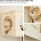 FUKUMARU Cat Wall Shelves, 5-Piece Stable Wooden Wall-Mounted Furniture Set, Kitty Climber with Hammock, House, Steps, Scratching Post (Beige)