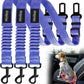 3 Pack Thickened Dog Seat Belt, Set Retractable Dog Car Adjustable Seatbelts for Vehicle Nylon Pet Safety Heavy Duty & Elastic & Durable Car Harness for Dogs, Blue