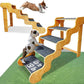 Dog Steps for Bed,24 Inches 5 Step Dog Stairs for Senior Pets to Get On 30 Inches High Beds/Car,Made of Bamboo Can Support Large Dogs Weighing Up to 160 LB