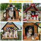AIVITUVIN Outdoor Dog House with Anti-Chewing Durable Metal Frame Dog Kennel for Large Breed Dog Shelter Weatherproof (Brown 50.9" D x 37.4" W x 37.2" H